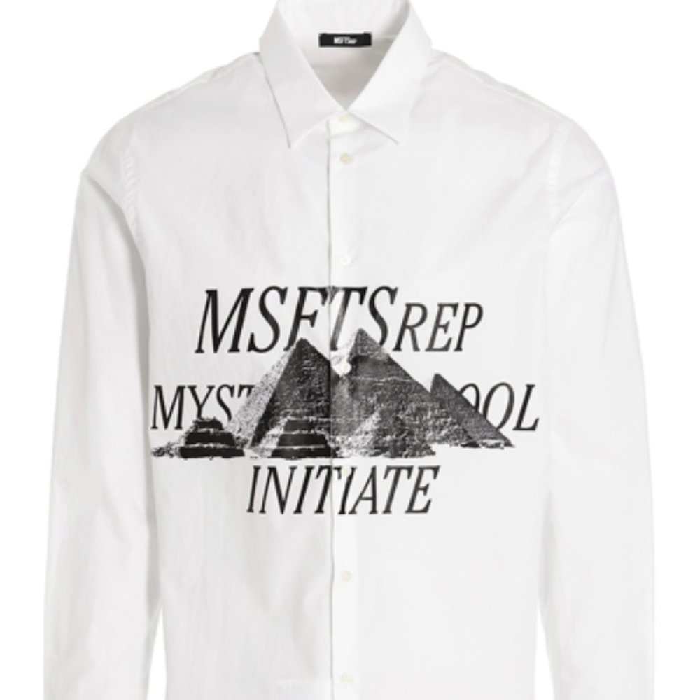 MSFTSrep Mystery School Print Cotton Button-Up Shirt - Men's - FCM63